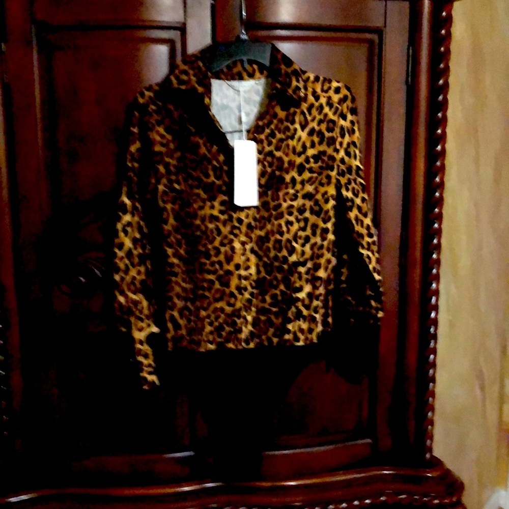 Leopard print body- suit by YI LIAN